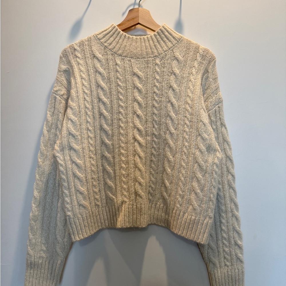 Cozy Cream Cable Knit Sweater